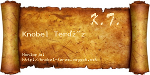 Knobel Teréz névjegykártya